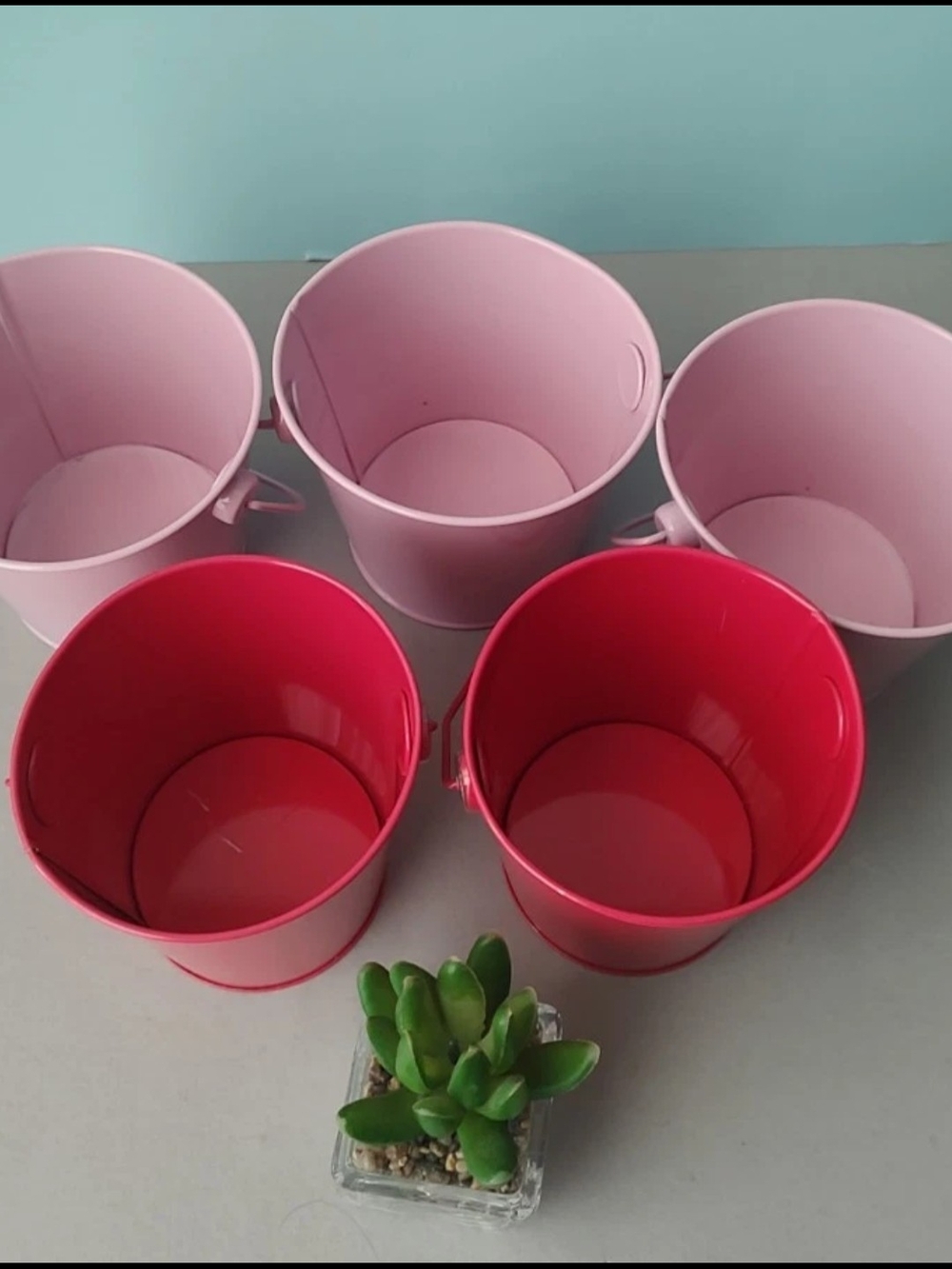 Pink Metal Desk Organizer Cup - Home Storage
